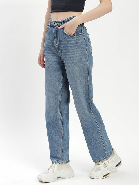 Madame Blue Straight Fit Jeans