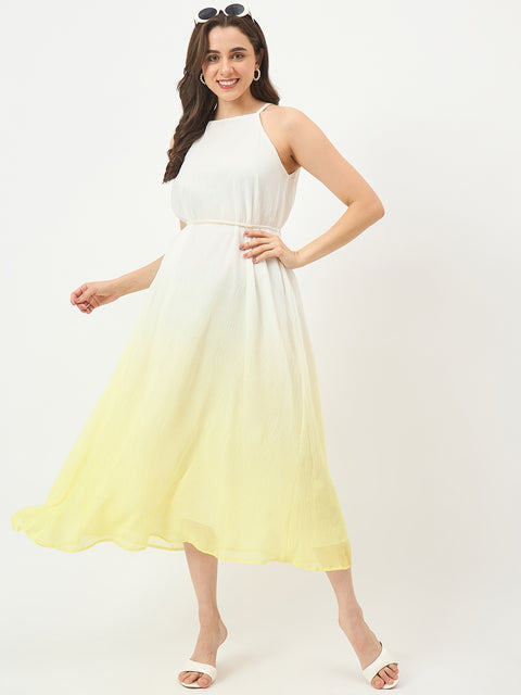 Madame Yellow Flared Dress