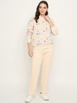 mSECRET Geometric Print Off White Nightsuit