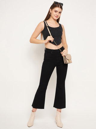 Madame Women Solid Black Jeans