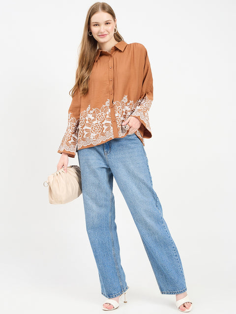 Madame Rust Rayon Blend Printed Shirt