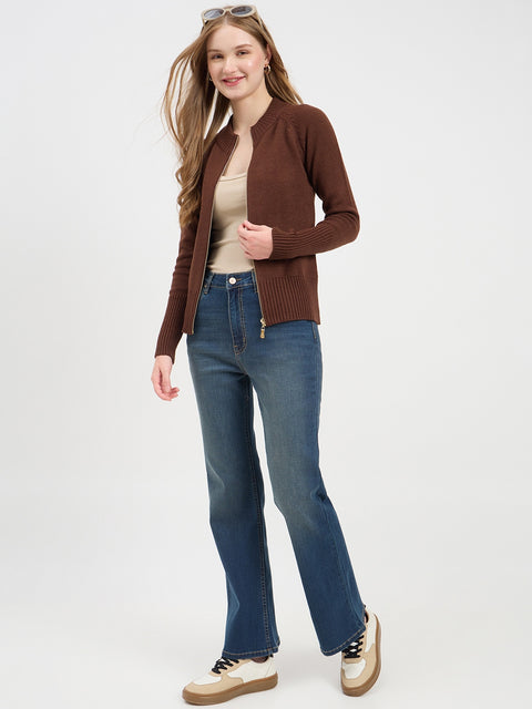 Madame Double Wash Whiskered Flared Denim Jeans