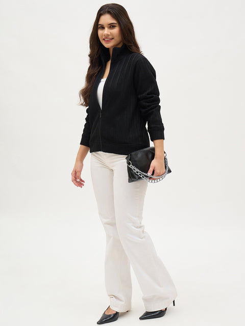 Madame Black Striped Sweatshirt