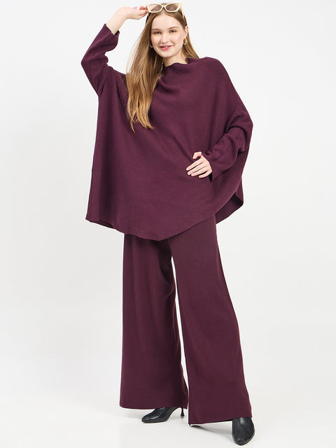 Madame Designer Purple Knit Co-ord Set