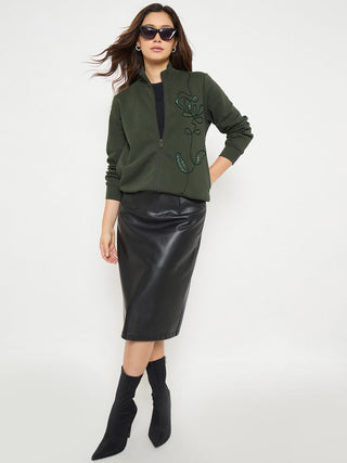 Madame Mock Neck Embellished Sweatshirt