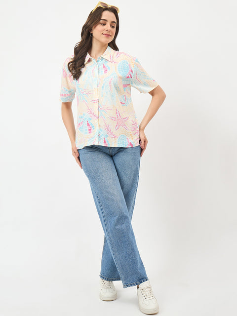 Madame Beige Rayon Shirt