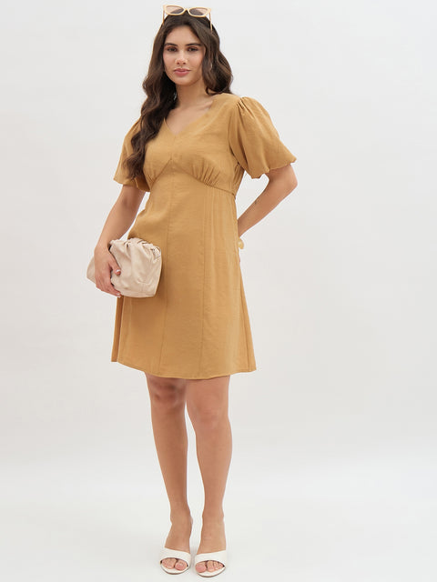 Madame Ruffle Flare Sleeve Dress