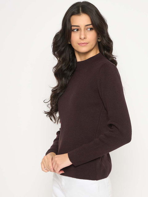 Madame Mock Neck Brown Skeeve