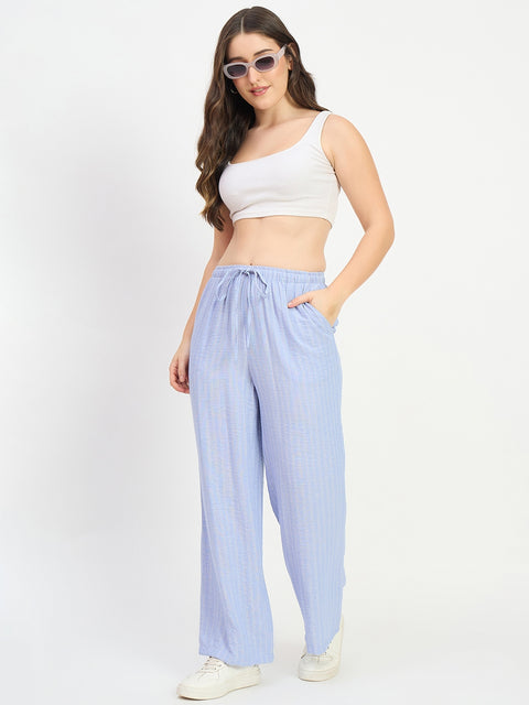 Madame Striper Blue Trousers