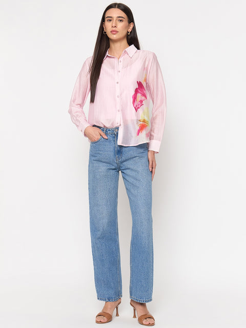 Madame Pink Tencel-Blend Shirt