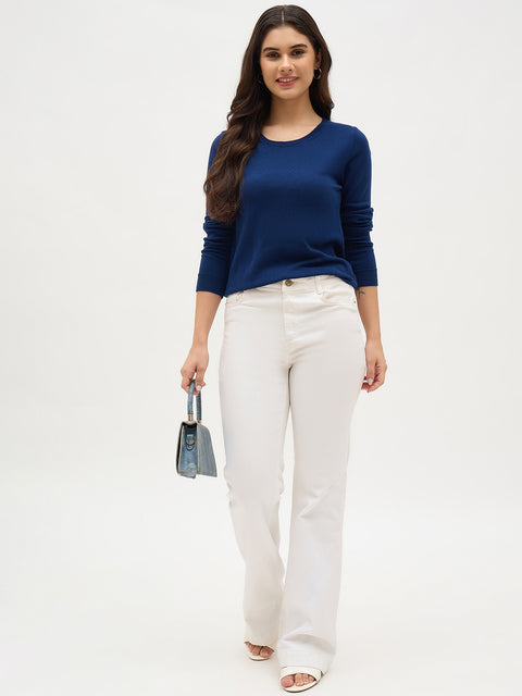 Madame Navy Basic Pullover Sweater