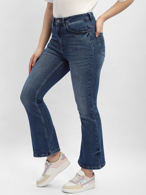 Madame Light Washed Mid Blue Flared Jeans