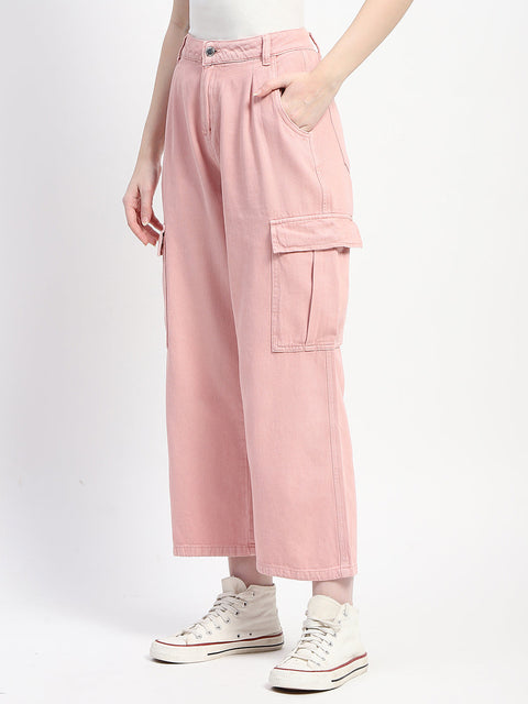 Madame Relax Fit Pink Cargo Pants