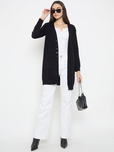 Madame Black Knit Long Shrug