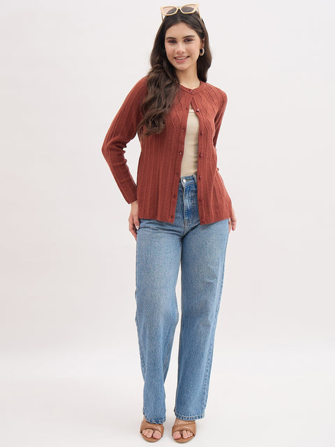 Madame Rust Self Design Cardigan