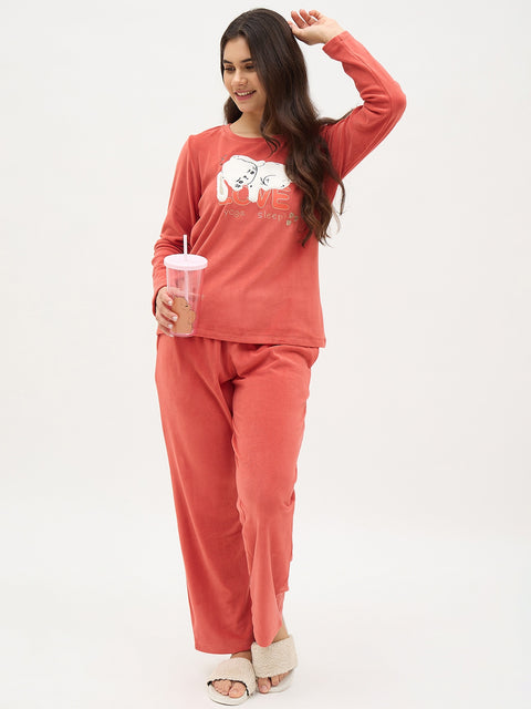 mSECRET Brick Printed Night Suit