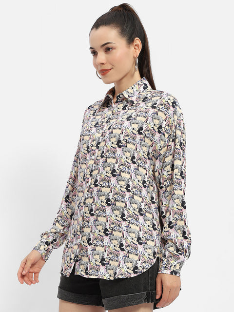 Madame Disney Mickey Mouse Print Mauve Shirt