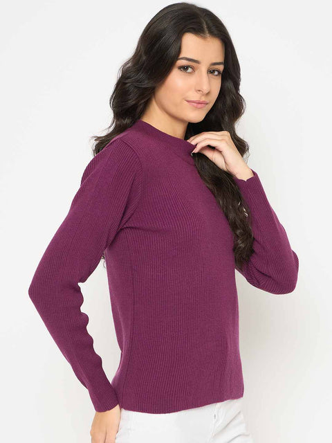 Madame Mock Neck Purple Skeeve