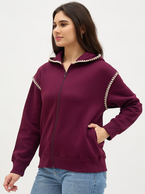 Madame Wine Cotton Sweatshirt