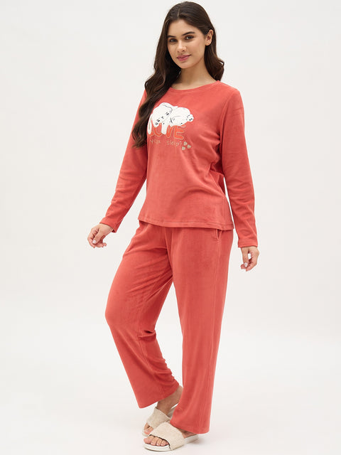 mSECRET Brick Printed Night Suit