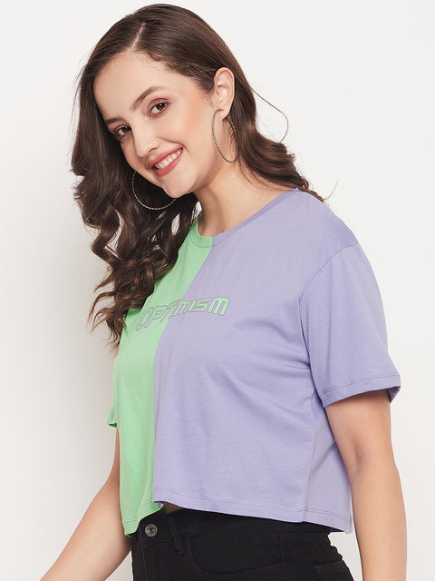 Madame Violet Colourblock Printed T-shirt