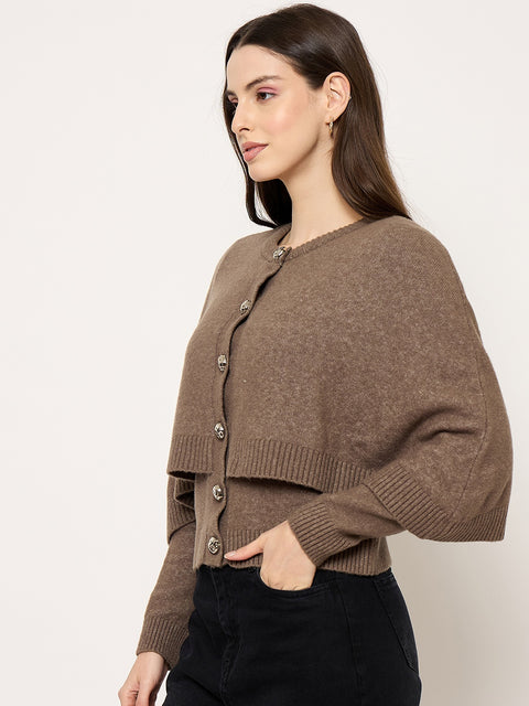 Madame Brown Embellished Sweater