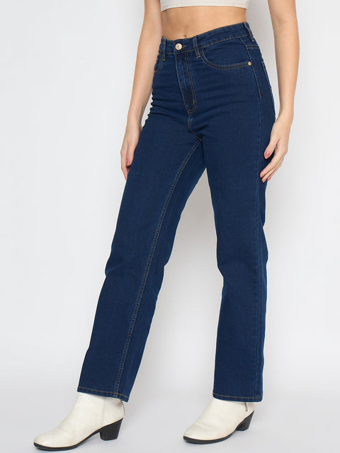 Madame Straight Fit Dark Blue Jeans