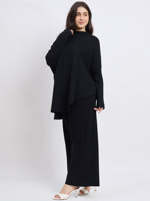 Madame Designer Black Knit Co-ord Set