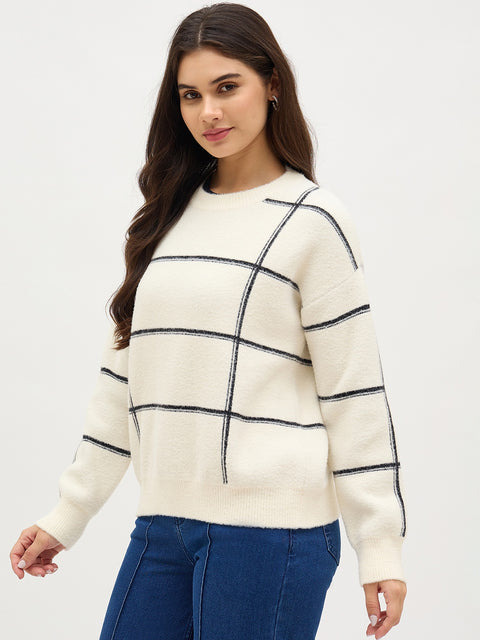 Madame White Knitted Sweater