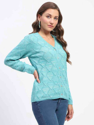 Madame V-Neck Sky Blue Cardigan