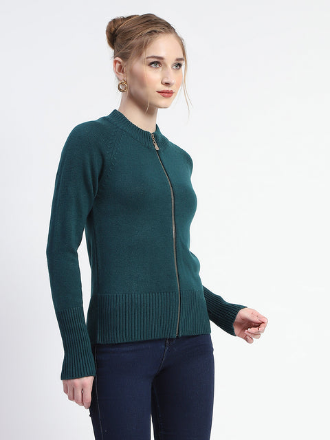 Madame Peacock Full-Zip Knit Sweater