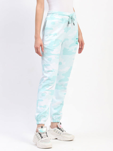 mSECRET Mint Camouflage Cotton Jogger Pants with Drawstring Waist