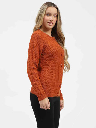 Madame Orange Buttoned Cardigan