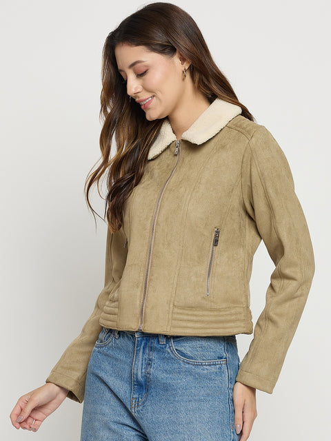 Madame Sand Collared Full Sleeve Short Jacket