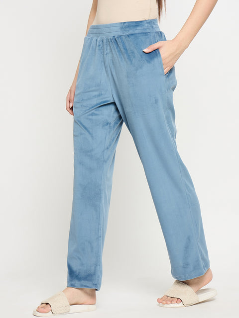 mSECRET Blue Solid Track Bottoms