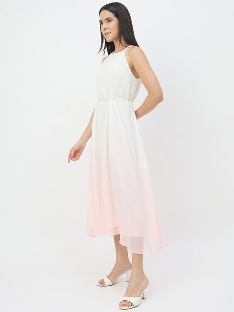 Madame Peach Flared Dress