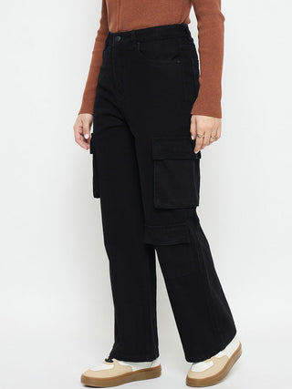 Madame Black Wide Leg Palazzo Pants