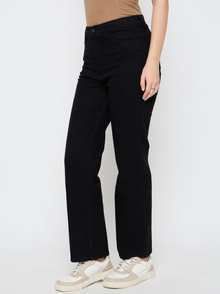 Madame Skinny Fit Jet Black Maxi Denim Skirt