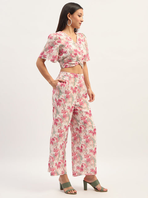 Madame Floral Print Off White Co-Ord Set