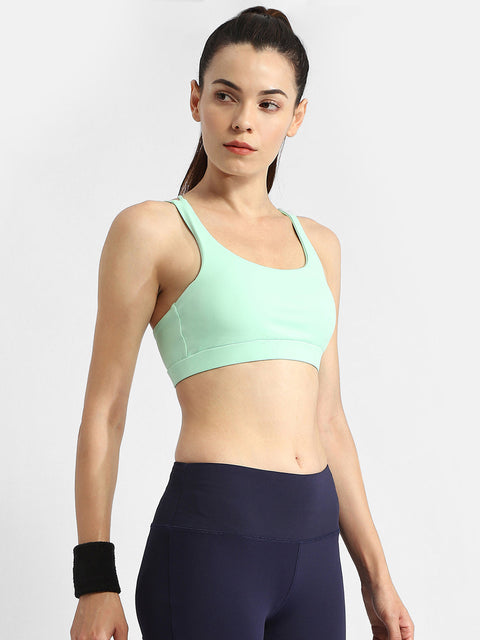 Madame Criss-Cross Back Mint Green Active Wear Top