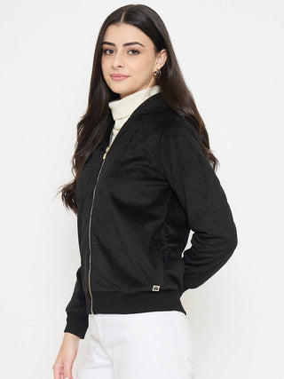 Madame  Black Hooded Sweatshirt