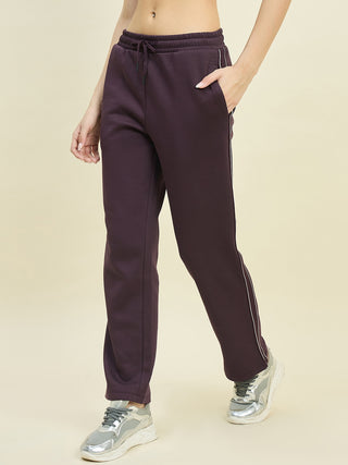 mSECRET Purple Cotton Blend Track Bottoms
