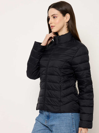 Madame Quilted Black Puffer Jacket