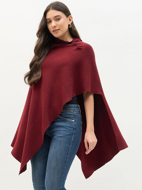 Madame Wine Color Pullover Wine Red Shrug