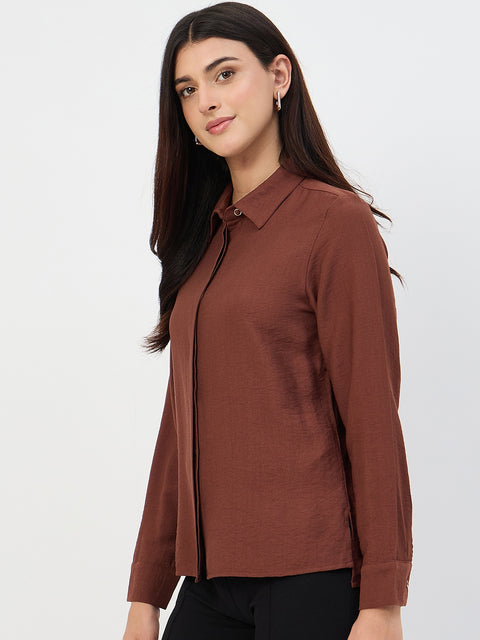 Madame Coffee Rayon-Blend Shirt
