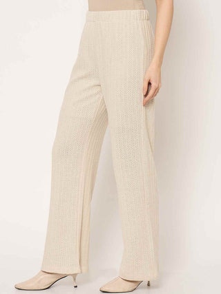 Madame Beige Straight Fit Trousers