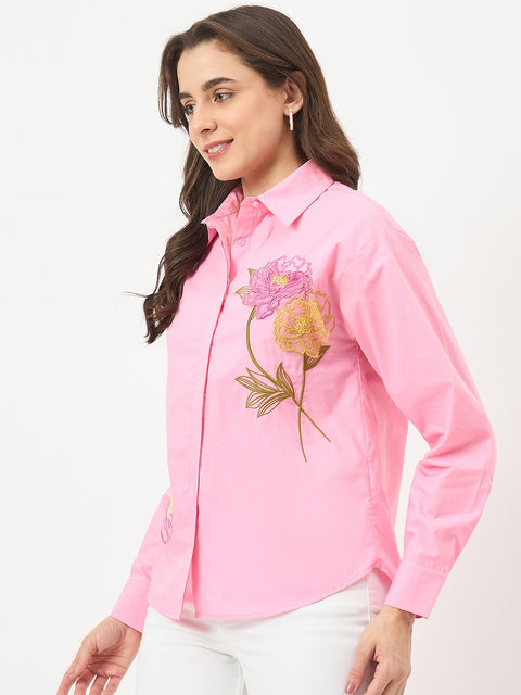 Madame Pink Cotton Shirt