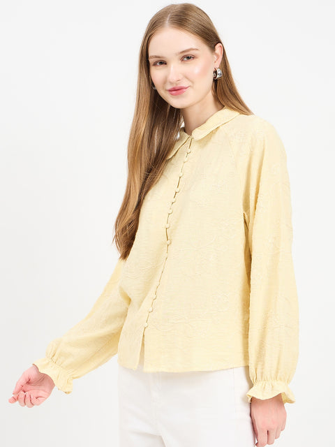 Madame Solid Yellow Shirt