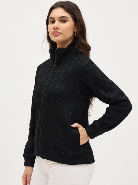 Madame Black Striped Sweatshirt