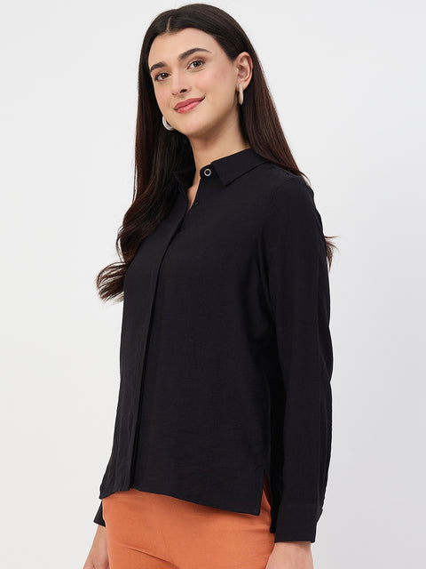 Madame Black Rayon-Blend Shirt